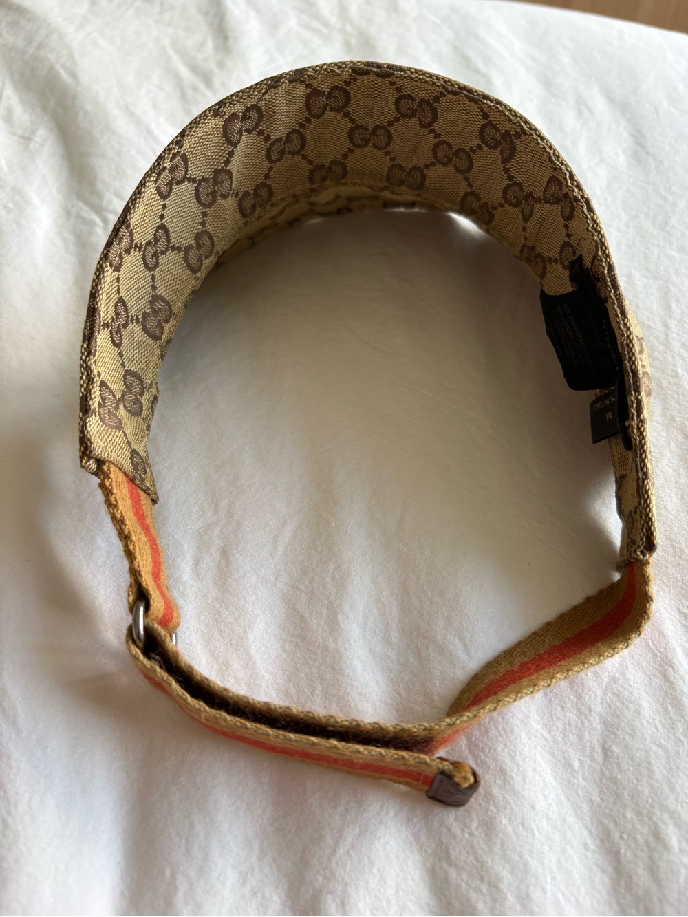 Vintage 99/00 Tom Ford Era Gucci GG Monogram Canvas Sun Visor Adjustable Size M - Picture 4 of 12